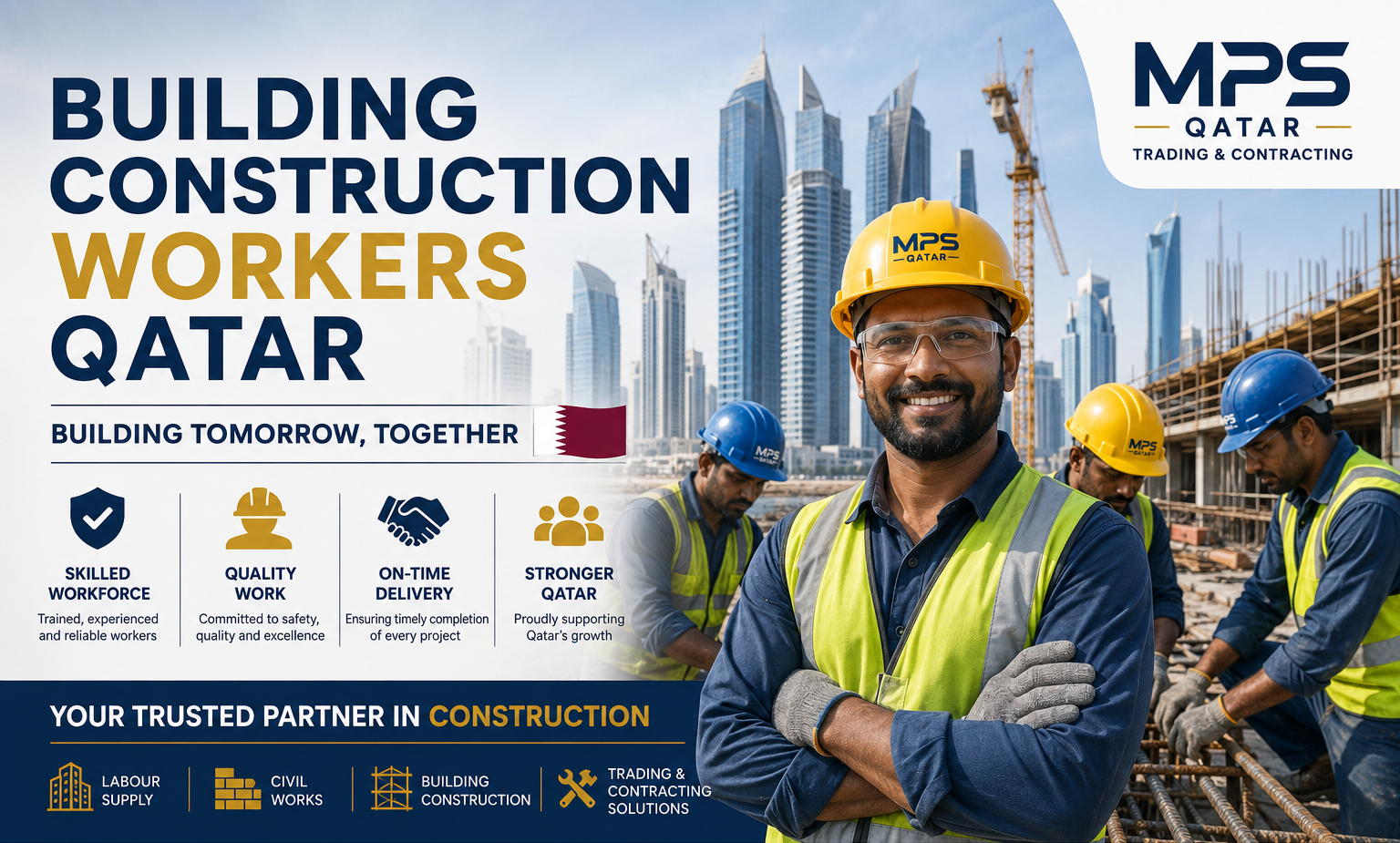 Building Construction Workers Qatar | MPS Qatar Trading & Contracting