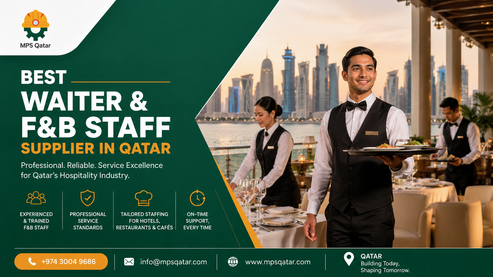 Waiter and F&B Staff Supplier in Qatar | MPS Qatar