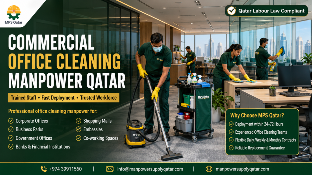 Commercial Office Cleaning Manpower Qatar