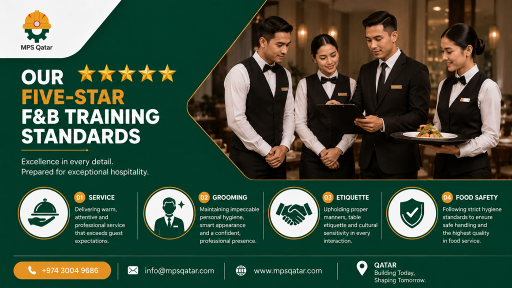 Waiter and F&B Staff Supplier in Qatar | Specialist F&B Manpower by MPS