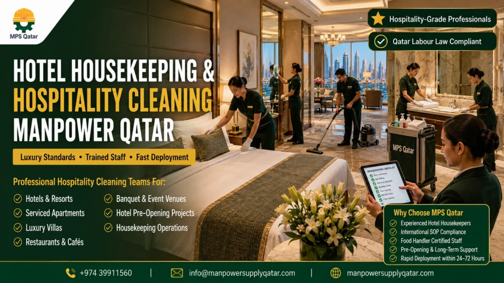 Hotel Housekeeping & Hospitality Cleaning Manpower Qatar