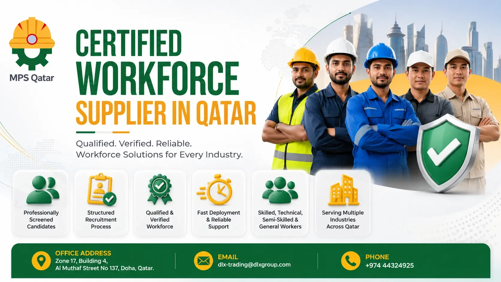 Certified Workforce Supplier: Qualified, Verified Workforce Solutions for Businesses in Qatar