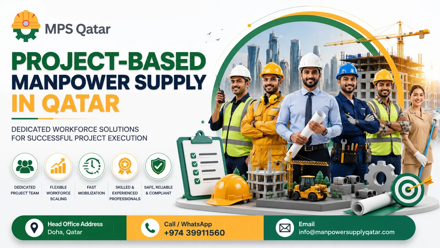 Project-Based Manpower Supply in Qatar: Dedicated Workforce Solutions for Successful Project Execution