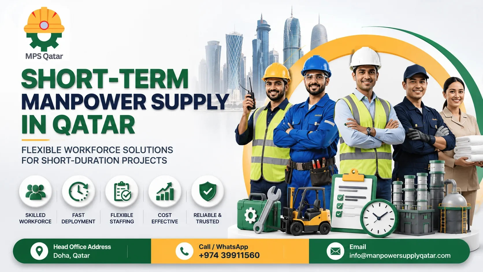 Short-Term Manpower Supply in Qatar: Flexible Workforce Solutions for Short-Duration Projects