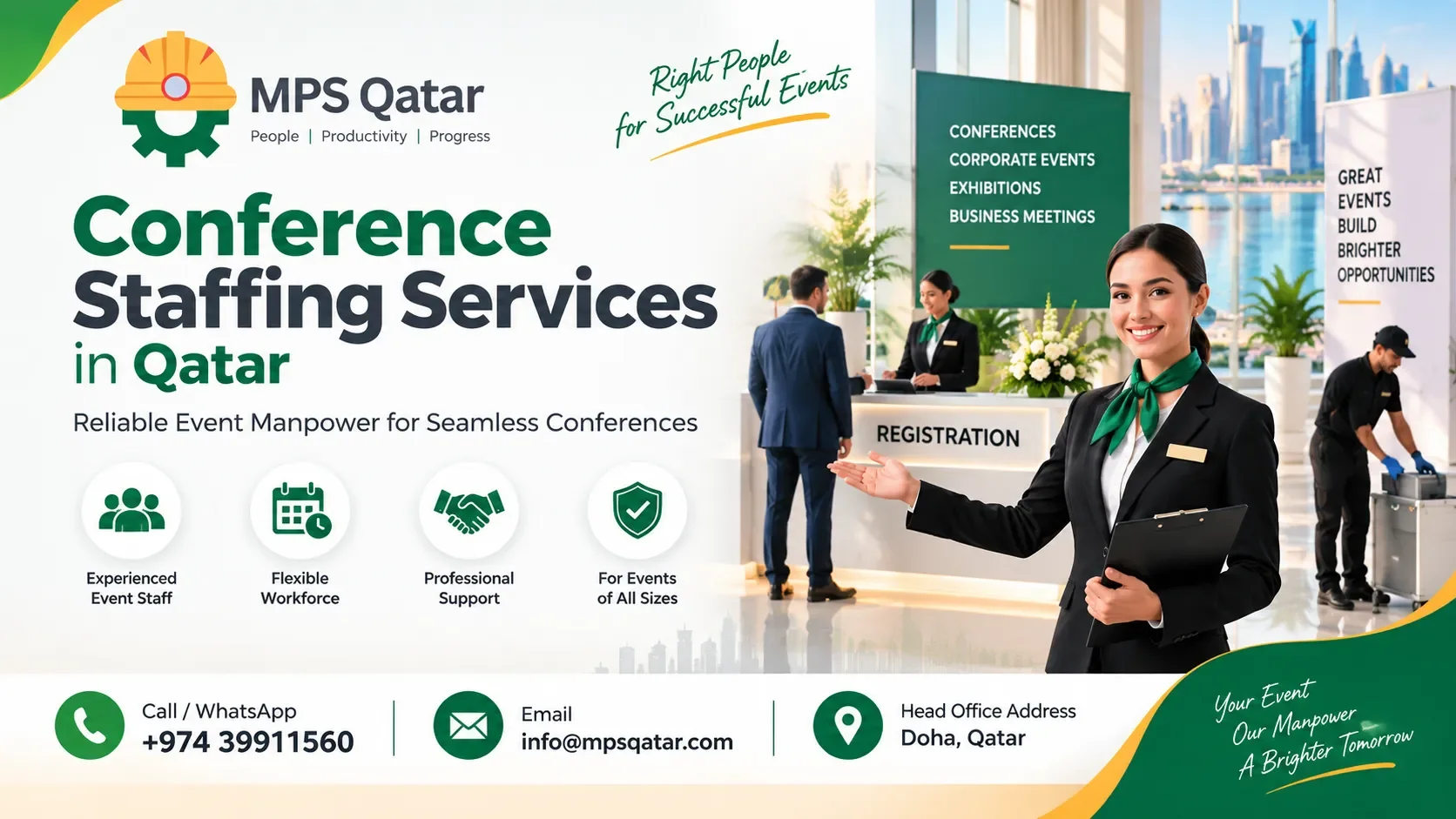 Conference Staffing Services in Qatar for Reliable Event Manpower